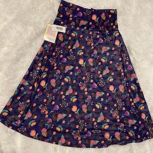 LulaRoe Azure Skirt Floral Boho Pattern